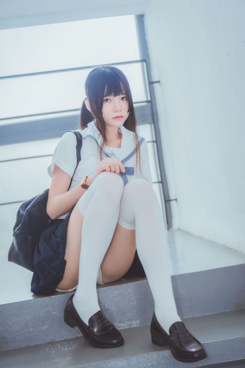 图库-桜桃喵 - 藍白水手 - Very cute girl in school uniform - (39P)