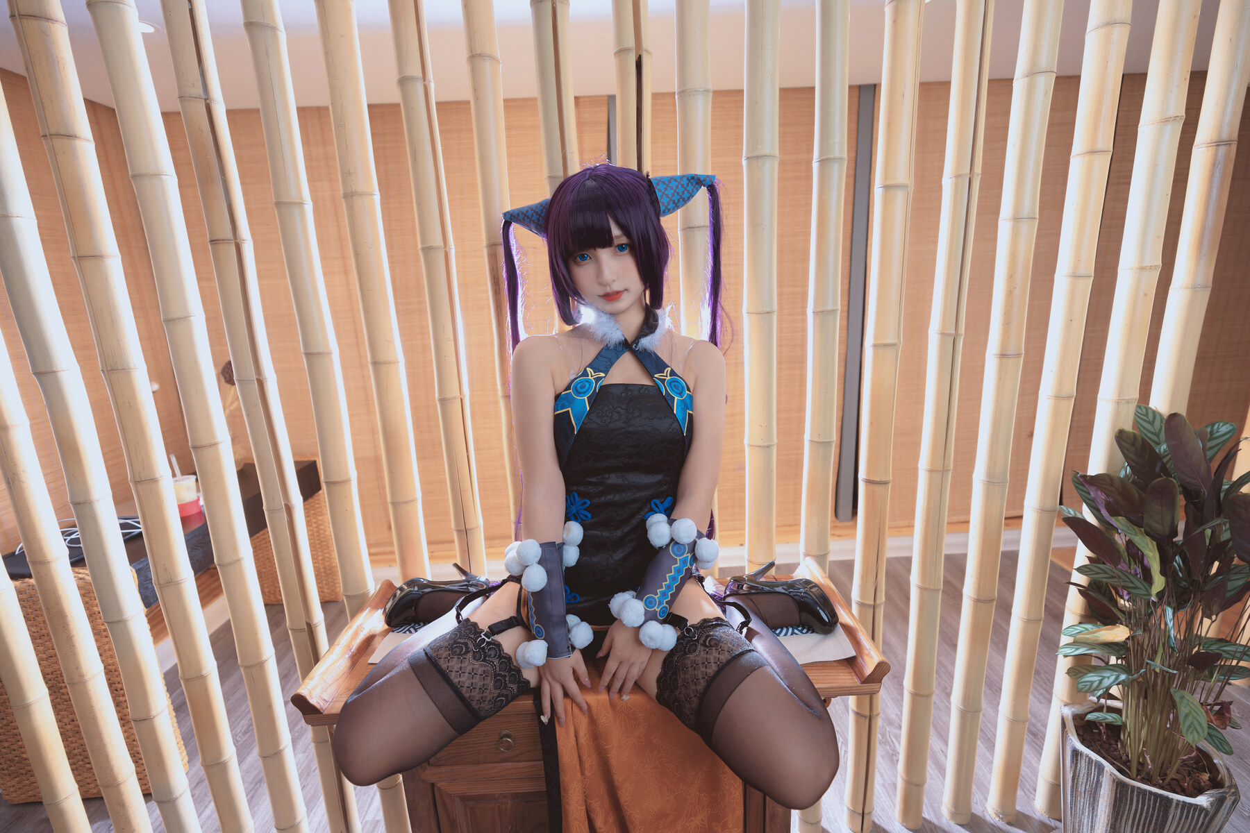 图库-Cosplay [神楽坂真冬] 極楽の氷 (Chinese Dress)